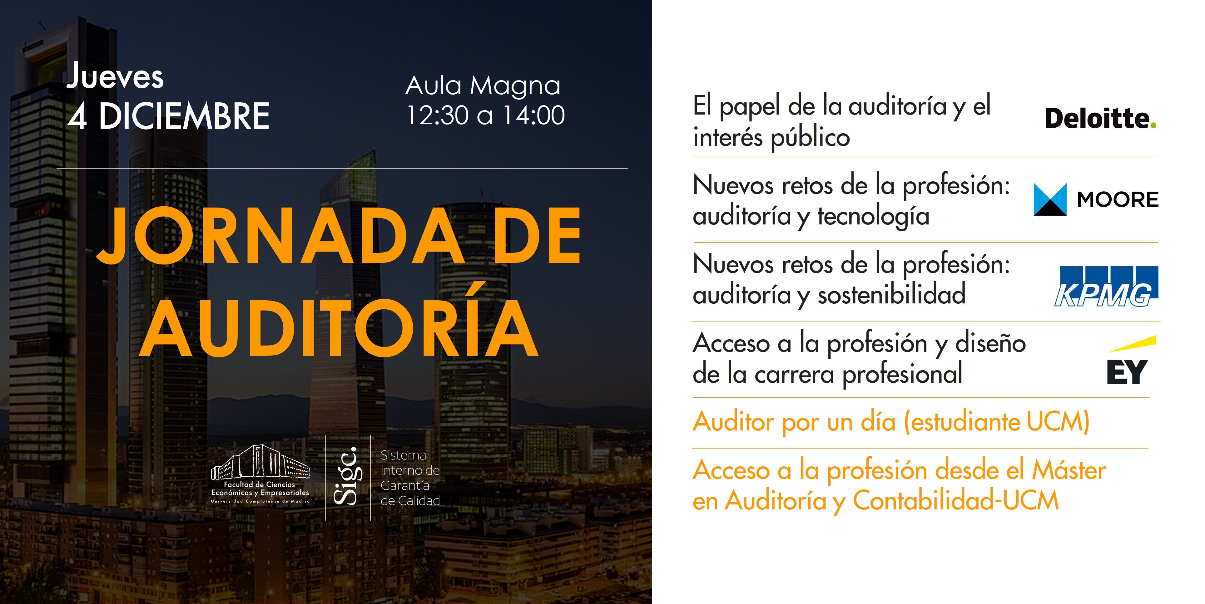Jornada de Auditoría, jueves 4 dic